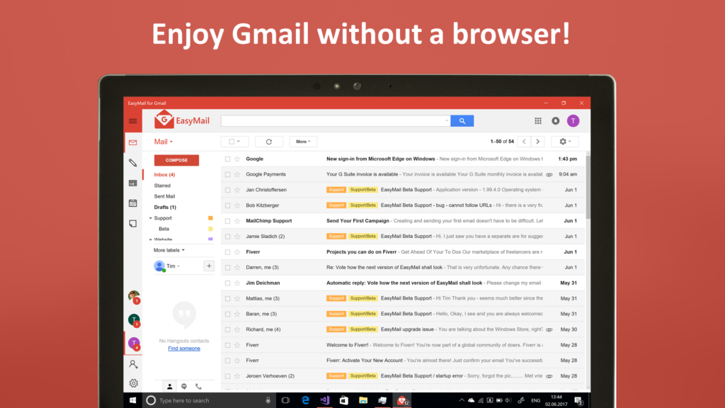 windows 8 gmail client